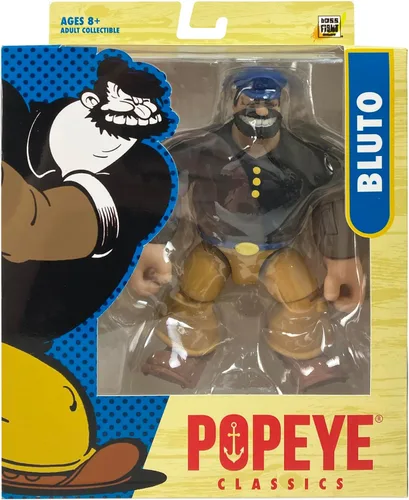 Vista 6 de Boss Fight Studio Bluto Popeye The Sailor Man Classics Wave 1 Figura de acción coleccionable – Figura altamente articulada con accesorios que