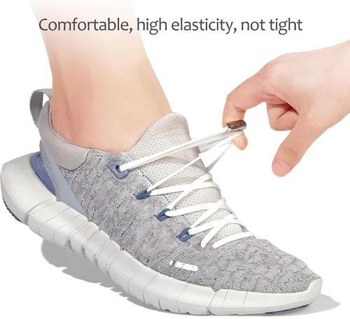Vista 4 de ZHENTOR Cordones elásticos para zapatos, cordones elásticos sin atar, talla única para todos los zapatos de adultos y niños
