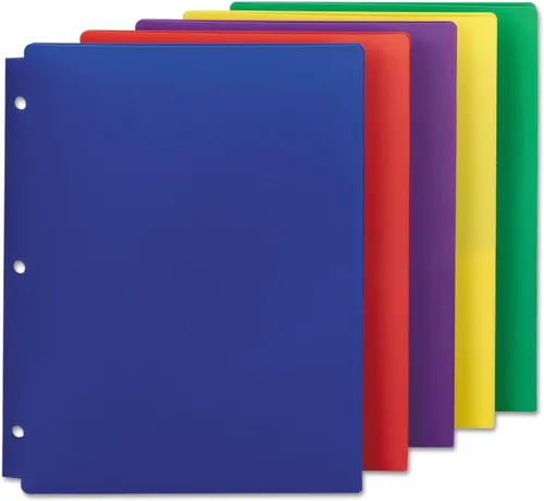 Vista 3 de Smead Carpeta polivinílica de dos bolsillos a presión, tamaño carta, colores surtidos, 10 por paquete (87939)