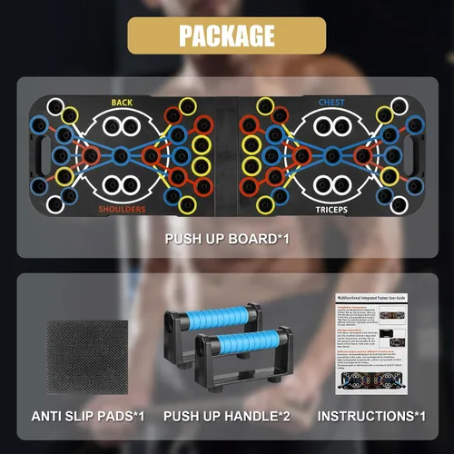 Vista 8 de Tabla de flexión plegable ajustable 56 en 1 para ejercicio, entrenamiento de fitness para entrenamiento de fuerza muscular máxima para hombres