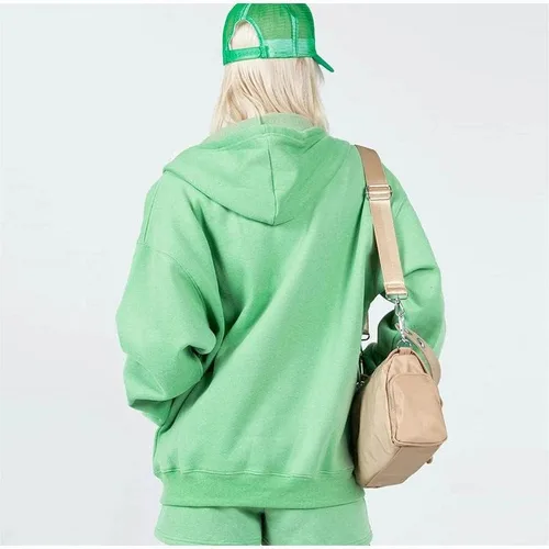 Vista 4 de Conjunto de 2 piezas de sudadera con capucha y pantalones con cremallera para mujer, sudadera con capucha Y2K, ropa de preparación Y2K, ropa estética