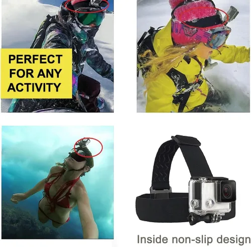 Vista 13 de Soporte de correa para la cabeza para todas las cámaras GoPro Hero + un paño de microfibra eCostConnection