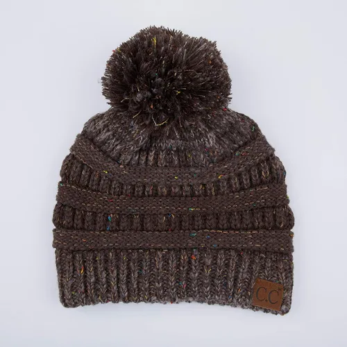 Vista 2 de Gorro tejido C.C Exclusives HAT-33, acanalado, diseño de confeti, unisex