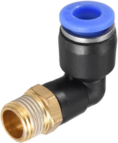 Vista 7 de M METERXITY Paquete de 10 accesorios de codo macho de tubo de empuje para conectar, conexión rápida de empuje de aire neumático, se aplica a