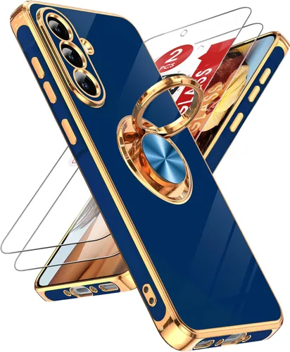 Vista 70 de LeYi Funda para iPhone XR: con Protector de Pantalla de Vidrio Templado [Paquete de 2] Soporte de Anillo Giratorio de 360°, Soporte Magnético