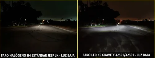Vista 2 de KC HiLiTES 42351 Gravity, faro LED DOT de 7 pulgadas para Jeep JK 07-18 - Sistema de paquete de par