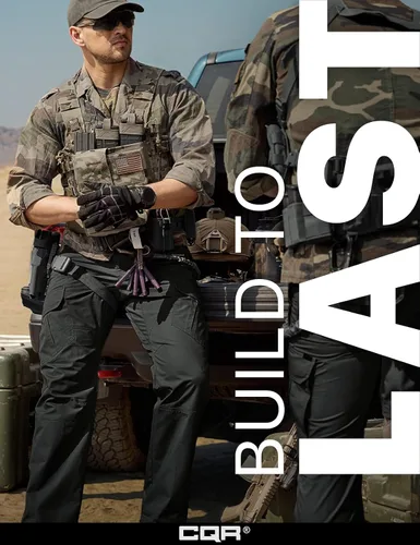 Vista 4 de CQR - Pantalones tácticos tipo cargo para hombre, tejido ripstop, resistentes al agua, ligeros, para uso diario, trabajo, senderismo o exteriores