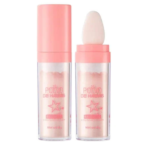 Vista 11 de 2 unidades de Polvo De Hadas Fairy Dust polvo resaltador - Polvo para contornear todo el cuerpo y clavícula perlado para cara y ojos, purpurina #01