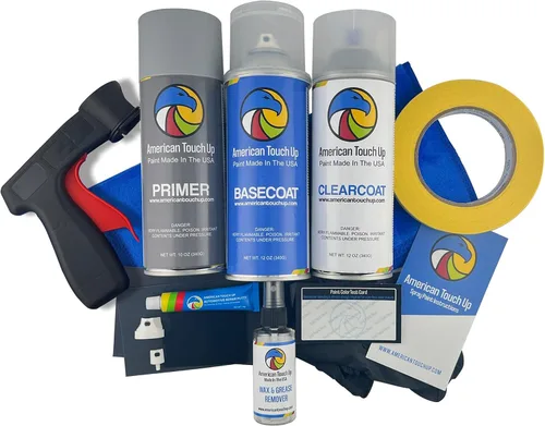 Vista 10 de American Touch Up Pintura compatible con Chrysler AC10813/X13/PX8/AY110DX8/DX8/AY95DX8/AY93DX8 Negro Pintura en aerosol (capa base)