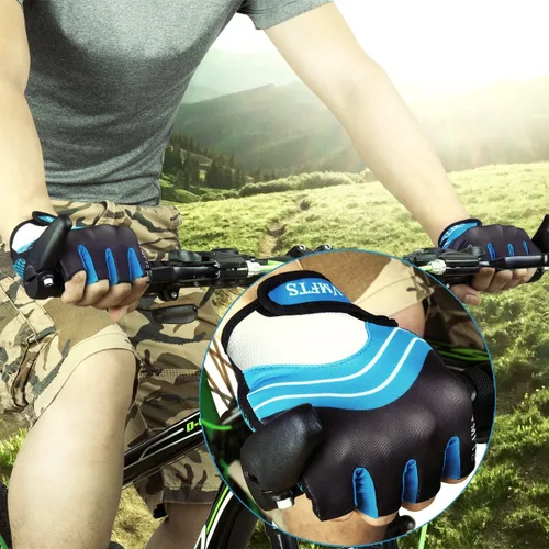 Vista 5 de Guantes de ciclismo VMFTS con gel y guantes deportivos sin dedos completos para fitness, levantamiento de pesas, entrenamiento de escalada