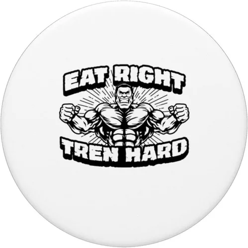 Vista 3 de Eat-Right Tren Hard - PopGrip intercambiable PopSockets del levantamiento de pesas del gimnasio del esteroide anabólico