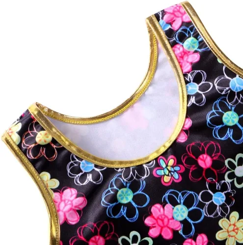 Vista 36 de HOZIY Leotardos de gimnasia para niñas, trajes de ciclismo con patrón adorable brillante