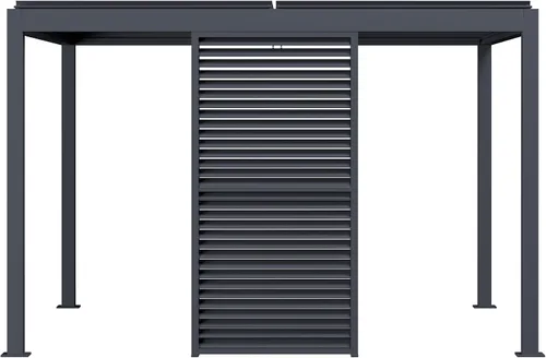 Vista 18 de PURPLE LEAF - Accesorio para pérgola con persiana, rejilla de aluminio 94AS de 3 paneles para privacidad óptima y control de la luz solar, pared