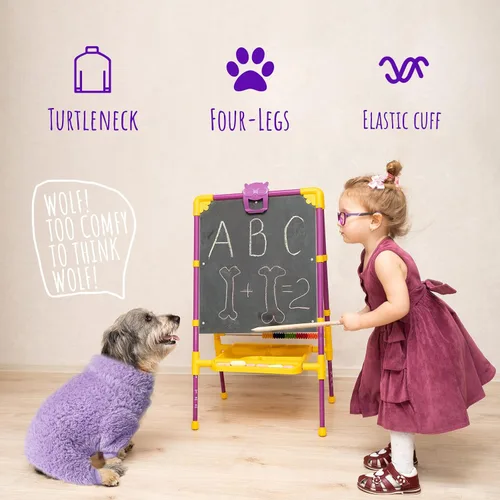 Vista 3 de Reginary 3 piezas de pijamas para perros, ropa para cachorros, abrigos de invierno, pijamas elásticos para cachorros, mono esponjoso, suéter