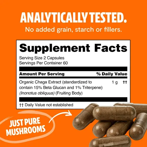 Vista 5 de FreshCap Mushrooms Paquete antioxidante (cápsulas Chaga y cápsulas de complejo de hongos definitivos)