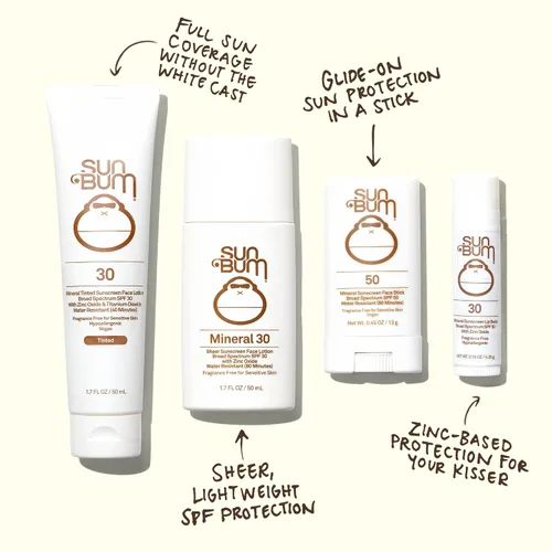 Vista 4 de Sun Bum Mineral SPF 30 Protector solar para rostro con tinte - Primer mate - Protector solar hidratante de amplio espectro con vitamina E - Cumple