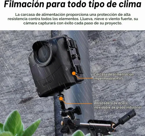 Vista 5 de Brinno Paquete de cámara de construcción BCC2000 Plus - Incluye: cámara de lapso de tiempo Full HD TLC2000, extensor de 32 pies para computadora