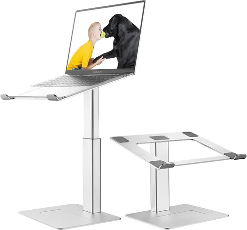 Vista 9 de Soporte para Escritorio de Computadora Portátil, Soporte de Aluminio Ergonómico para Computadora Portátil con Altura Ajustable de 7-15", Elevador