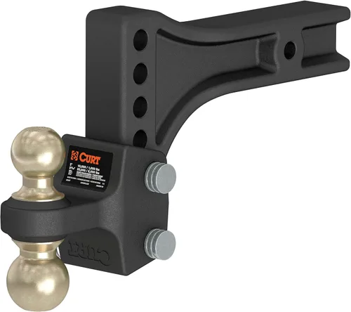 Vista 11 de CURT 45935 Soporte de bola de enganche de remolque ajustable con doble bola, vástago de 2 pulgadas, hasta 15,000 libras 2" and 2-5/16" Balls
