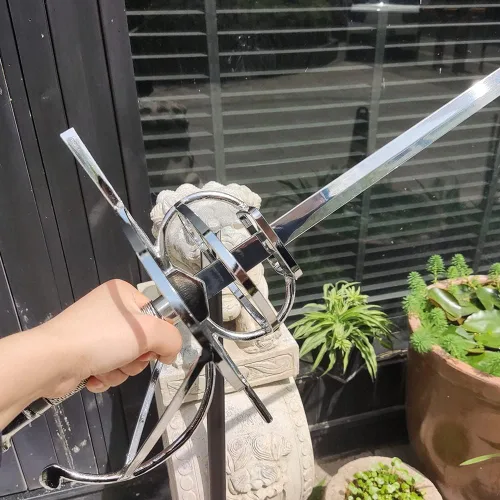 Vista 12 de 45.7" Renaissance Spanish Italian Style Rapier Fencing Sword with Spiral Swept-Hilt for Cosplay, Collection, Display