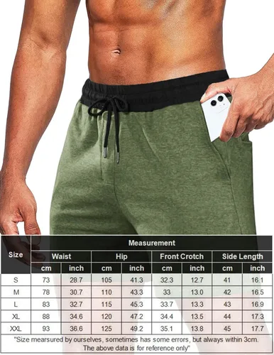 Vista 6 de COOFANDY Pantalones cortos deportivos para hombre, gimnasio, entrenamiento, culturismo, correr, deporte, camuflaje, con bolsillos, tallas S-XXL