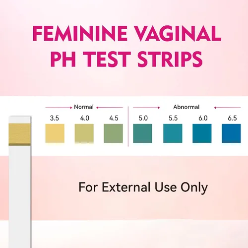 Vista 2 de Tiras de prueba de equilibrio de pH vaginal, kit de prueba de pH femenino de 50 para mujeres infección por levaduras y monitor BV, equilibrio