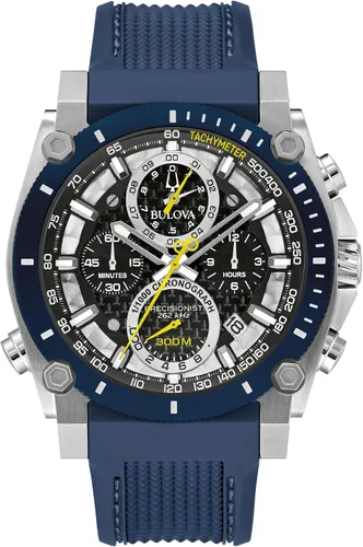 Vista 10 de Bulova Men's Icon High Precision Quartz Chronograph Watch, Curved Mineral Crystal