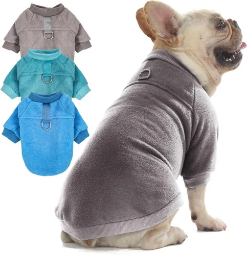 Vista 9 de ChiDogz Ropa para gatos y perros Ropa para perros y gatos Sudadera elástica y cálida para perro, suéter para cachorros y gatos con correa