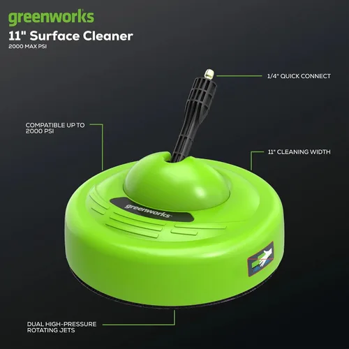 Vista 2 de Greenworks Accesorio de Limpieza de Superficies Universal de 11" para Lavadora a Presión