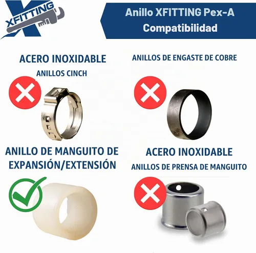 Vista 6 de Paquete de 2 camisetas XFITTING Pex A macho de 1/2 pulgada, camiseta MNPT de expansión de 1/2 pulgada