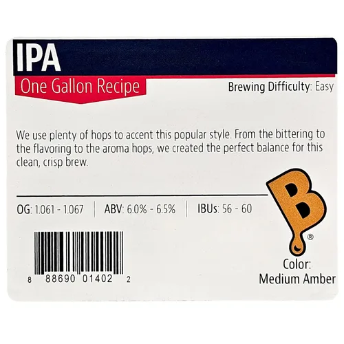 Vista 8 de Home Brew Ohio Kit de ingredientes de cerveza IPA (India Pale Ale)