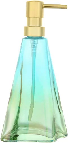 Vista 9 de YunNasi Dispensador de jabón con bomba, dispensador de jabón líquido recargable para encimera de baño, fregadero de cocina (azul)