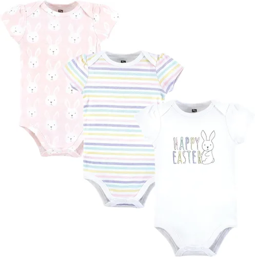 Vista 38 de Hudson Baby baby-girls Cotton Bodysuits 3-pack