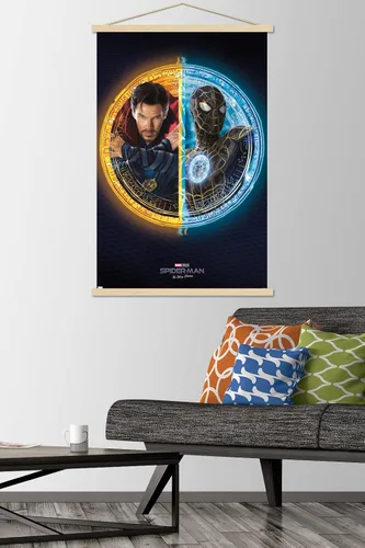 Vista 41 de Trends International Marvel Spider-Man: No Way Home - Póster de pared dúo, 22.4 pulgadas de largo x 14.7 pulgadas, versión enmarcada de madera