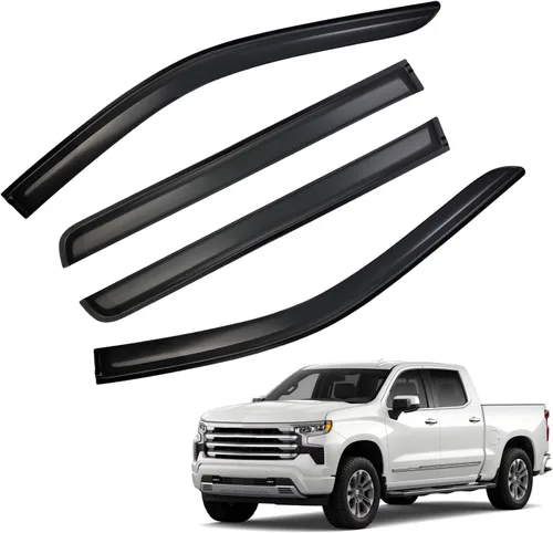Vista 30 de Protectores de lluvia en canal compatibles con Isuzu D-Max 2004-2010 Double/EXT CAB; 2004-2012 Chevrolet/GMC Colorado/Canyon Crew Cab solamente