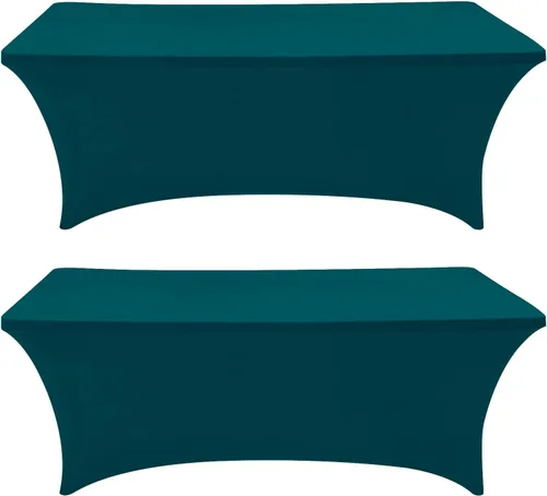 Vista 35 de Eurmax USA - Manteles rectangulares ajustables de elastano de 4 pies, mantel elástico para bodas, eventos o para decorar la mesa del patio