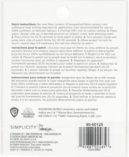 Vista 8 de Simplicity Parche termoadhesivo para gafas y cicatrices de Harry Potter para ropa, chaquetas y mochilas, 2.875 pulgadas de ancho x 1.125 pulgadas