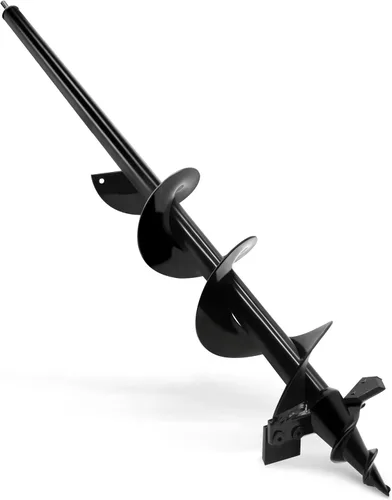 Vista 8 de Broca de taladro para plantar – Broca en espiral de 3 x 12 pulgadas – Herramienta de maceta de bulbos y excavadora de agujeros para poste – Taladro