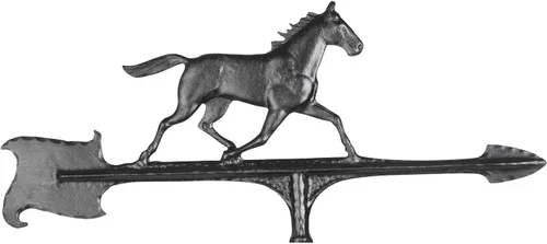 Vista 5 de Whitehall Products Horse Accent Veleta (30 pulgadas), color negro