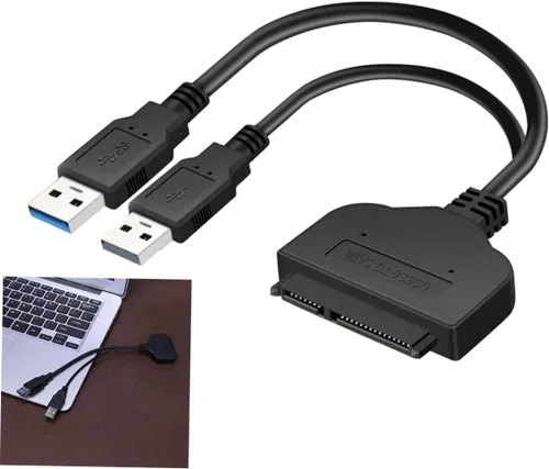 Vista 2 de Mikikit 2 unids 2 1 3.0 adaptador de cable adaptador de disco duro externo para 2.5 pulgadas convertidor de transferencia de datos universal