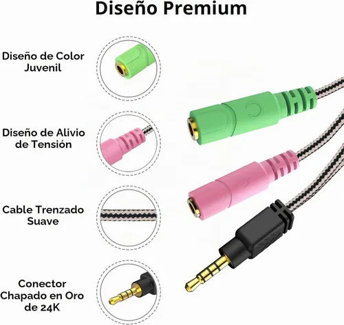 Vista 6 de MillSO adaptador jack de 3.5 mm