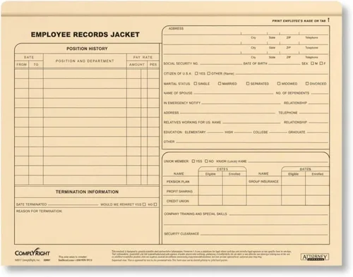 Vista 7 de ComplyRight Conjunto de chaqueta record para empleados