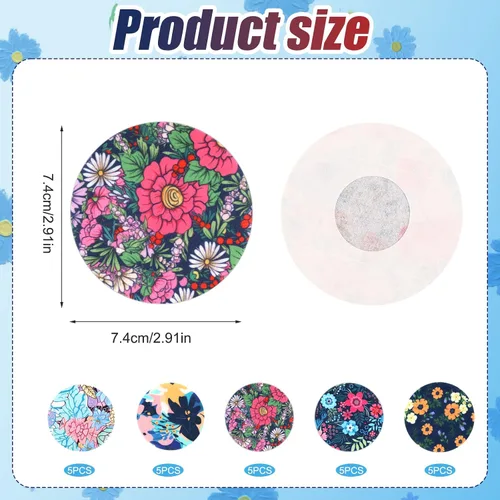 Vista 2 de 25 piezas de cubiertas de sensor para Libre 2/3, calcomanías de sensor estilo flor de primavera, impermeables y a prueba de sudor, parches adhesivos