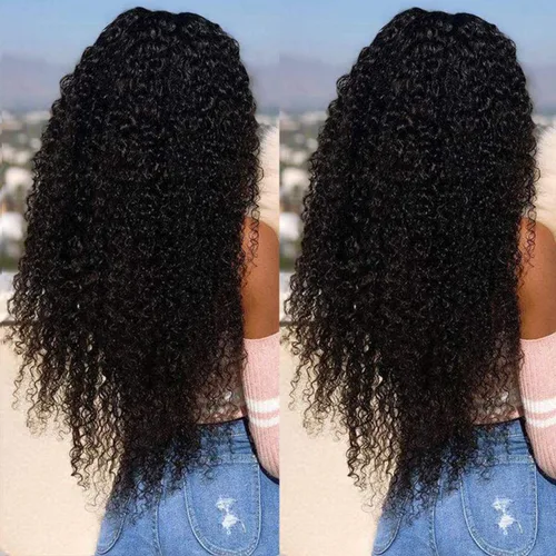 Vista 13 de Peluca de cabello humano rizado afro de 13 x 4 HD, pelucas de encaje frontal HD de 200 de densidad, sin pegamento, pelucas de cabello humano Natural