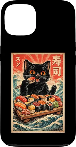 Vista 7 de Cute Kawaii Sushi Cat Funny Japanese Cat Eating Sushi Case for iPhone XR