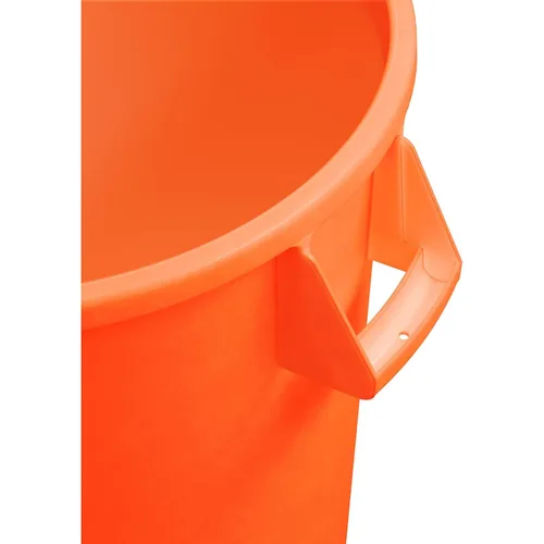 Vista 4 de SPARTA Bronco - Contenedor de basura redondo para desechos, 32 galones, color naranja (paquete de 4)