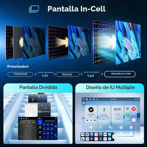 Vista 5 de Hodozzy Estéreo de coche 4G+64G para Ford F-150 2009-2012, Android 9 pulgadas pantalla táctil Radio F150 con Carplay inalámbrico y Android Auto