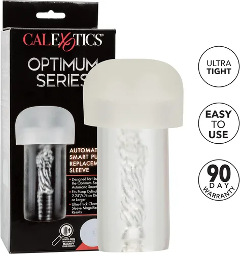 Vista 3 de CalExotics, Optimum Series - Funda de repuesto para bomba inteligente automática de silicona para masturbación masculina, juguete sexual