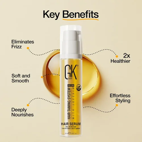Vista 8 de GK HAIR Aceite de tamaño de viaje – Aceite de argán para el control del encrespamiento hasta 72 horas – Añade brillo y suaviza las puntas abiertas