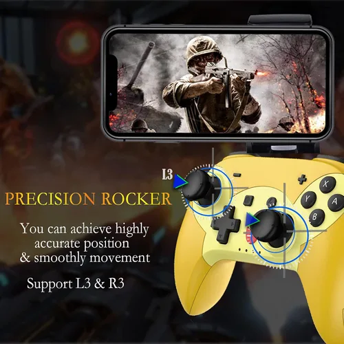 Vista 7 de arVin Control de juego para SwitchiPhoneiPadiOSAndroidTablet Controller Gamepad para Call of Duty Mobile, Apex Legends, Genshin Impact, Joystick
